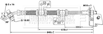 BORG & BECK Bremžu šļūtene BBH6670